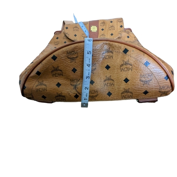 Vintage MCM Visetos Large Brown Logo Drawstring Backpack COA Authenticate First main image 5